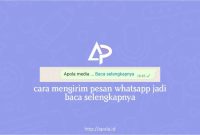 Cara Membuat Baca Selengkapnya di WhatsApp Tanpa Aplikasi terbaru