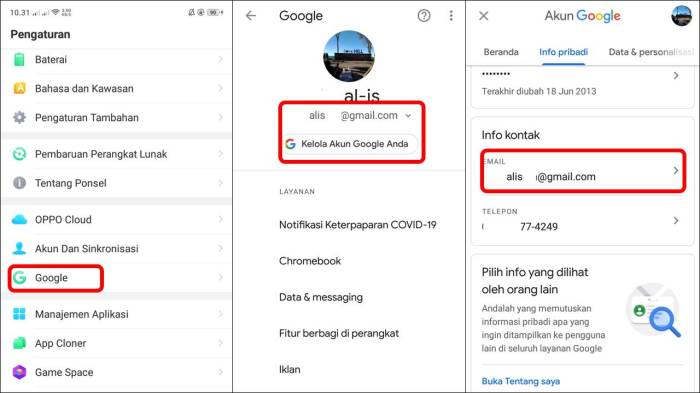 Cara Melihat Alamat Email Akun Google Sendiri & Orang Lain