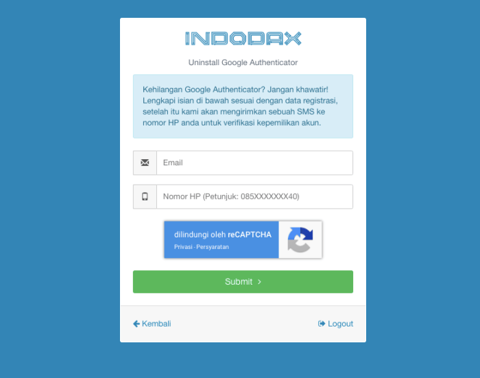 Cara Mendapatkan Kode Verifikasi Jika Nomor Hilang
