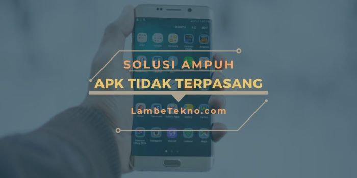 aplikasi terpasang mengatasi
