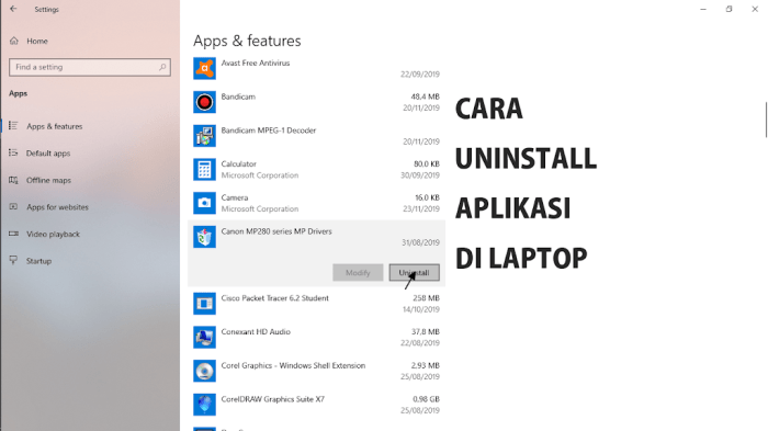 Cara Uninstall Aplikasi Di Laptop Windows 7,8, dan 10 terbaru