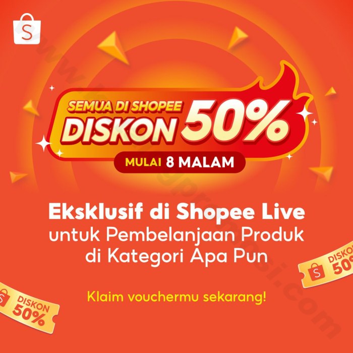 Cara Belanja dengan Voucher Diskon 50% di Shopee Live 2024
